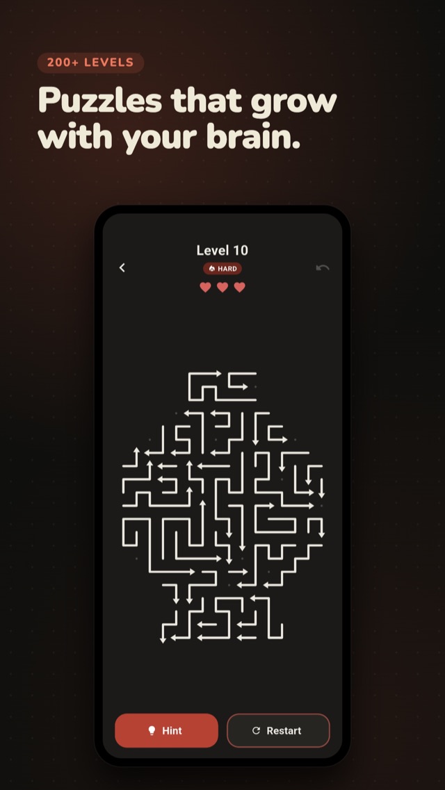 200+ levels that grow with your brain